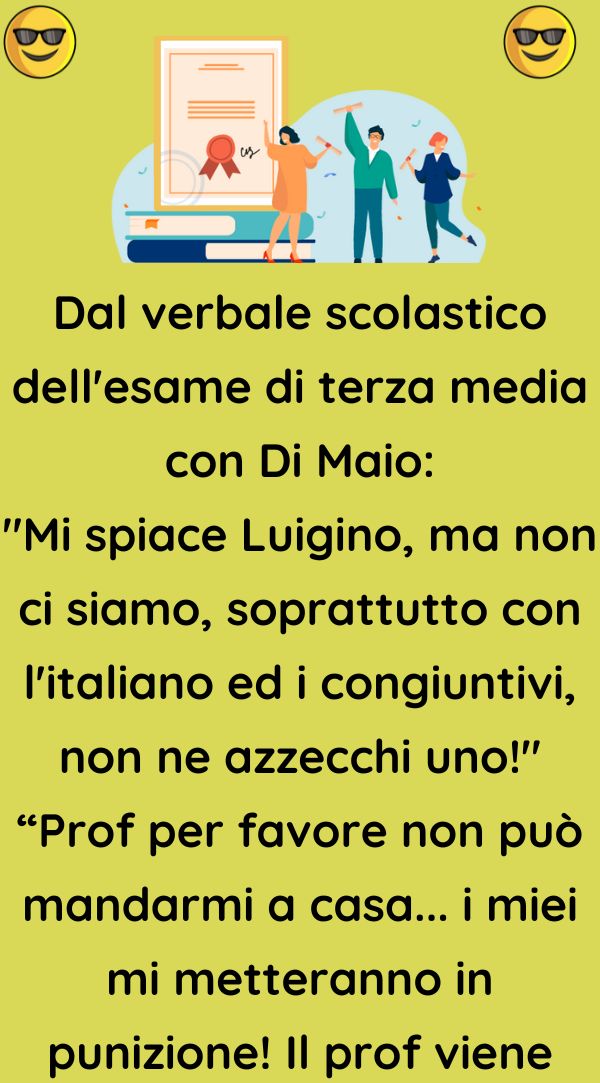 Dal verbale scolastico dell'esame di terza