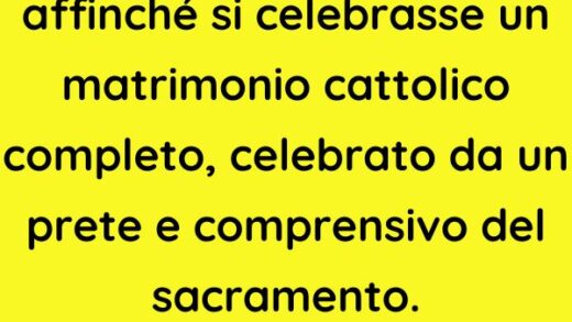 Un uomo ateo sposò una devota donna cattolica