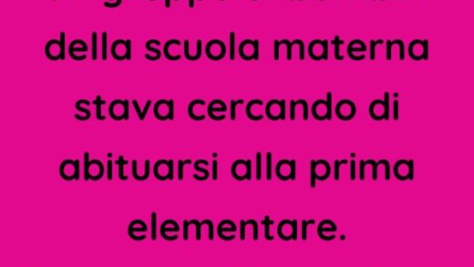 L’insegnante stava cercando di insegnare ai suoi bambini dell’asilo a usare le parole “persone grandi”