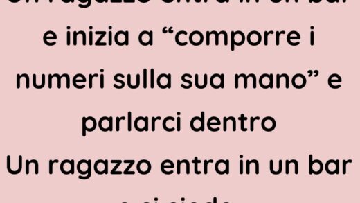 Un ragazzo entra in un bar e si siede