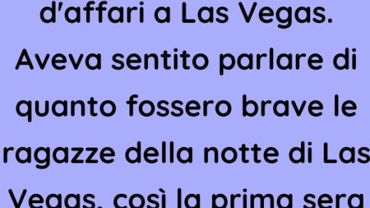 Un uomo in viaggio d'affari a Las Vegas