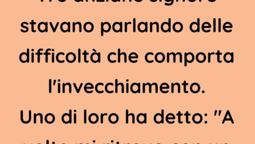 Tre signore anziane stavano discutendo