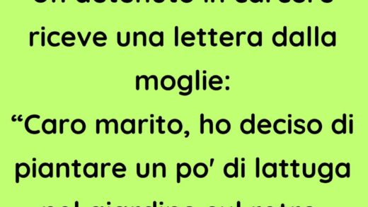 Un prigioniero riceve una lettera dalla moglie