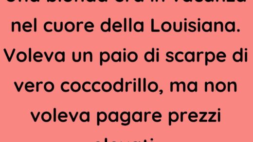 Una bionda era in vacanza