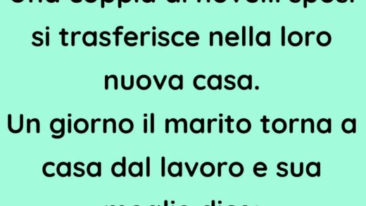 Una coppia di sposi novelli si trasferisce in una nuova casa