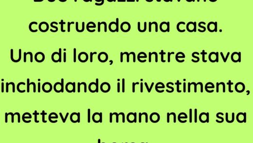 Due ragazzi stavano facendo lavori edili