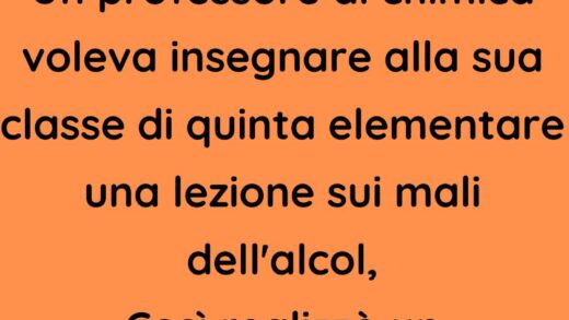 Un professore voleva insegnare alla sua classe di quinta elementare