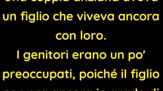 Una coppia di anziani ha avuto un figlio